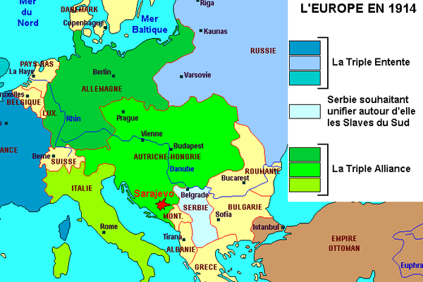 L'Europe en 1914 (Alain Houot, pour Herodote.net)
